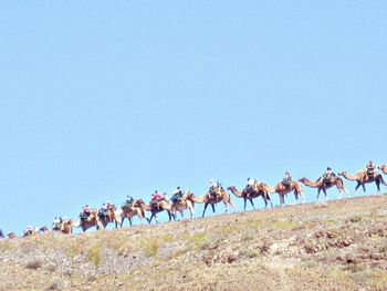 View of landscape against clear sky
