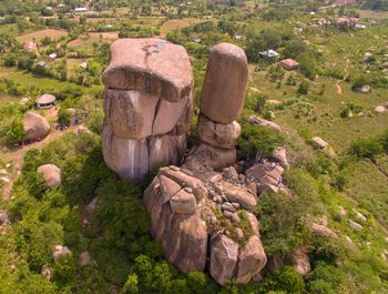 View of rocks on landscape