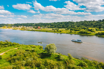 Scenic view of river against sky