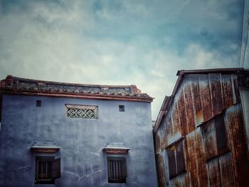 Low angle view of buildings against sky