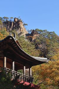 Built structure on sunny day against sky