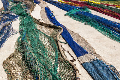 Full frame shot of fishing net