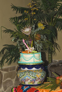 Close-up of potted plant on table