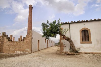 Exterior of old building against sky