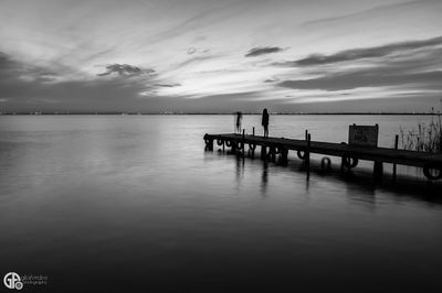 Scenic view of pier over sea
