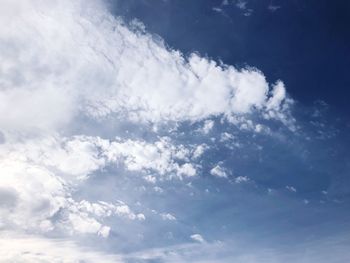 Low angle view of clouds in sky