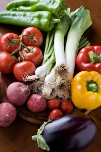 Close-up of vegetables on table