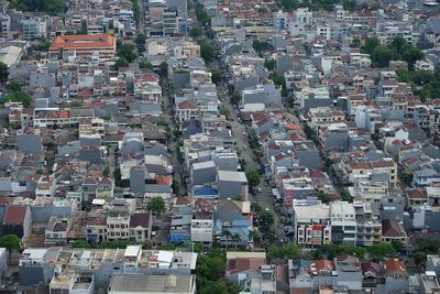 High angle view of townscape