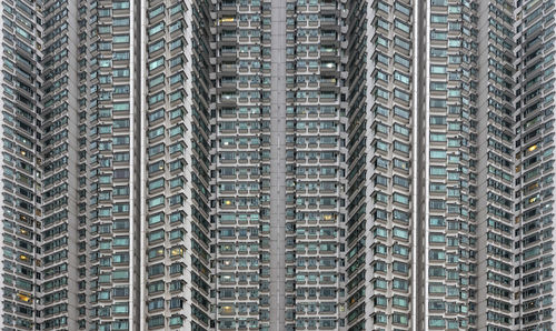 Full frame shot of modern buildings in city