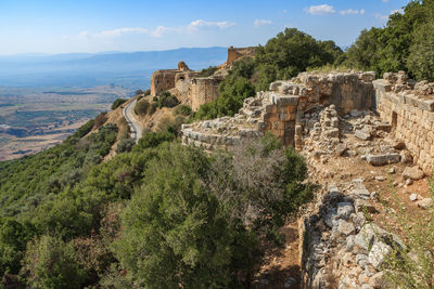 View of castle on mountain