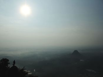 Scenic view of silhouette landscape against sky