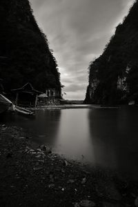 View of sea against cloudy sky