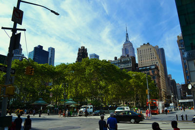 City street against sky