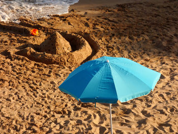 High angle view of beach