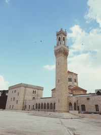 Low angle view of historical building against sky