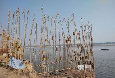 High angle view of beach