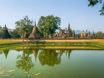 Reflection of building in water