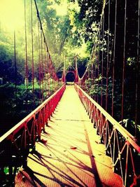 Footbridge over river