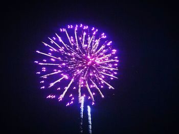 Low angle view of firework display