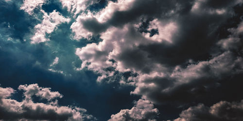 Low angle view of clouds in sky