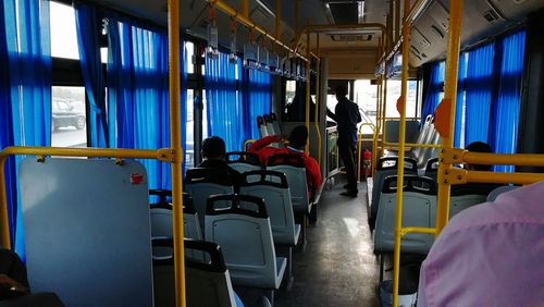 People sitting in train