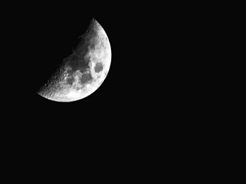 Low angle view of moon in sky