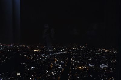Illuminated cityscape at night