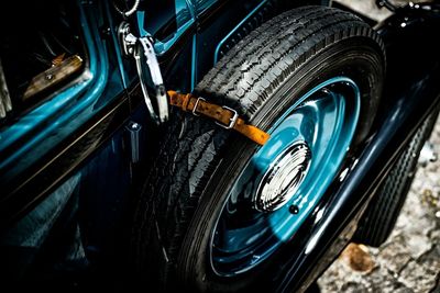 Close-up of vintage jeep