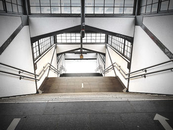 Low angle view of spiral staircase