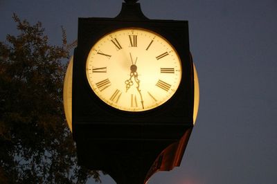 Low angle view of clock tower