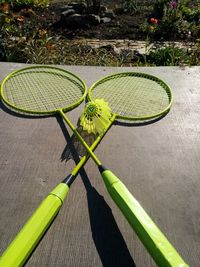 High angle view of basketball hoop