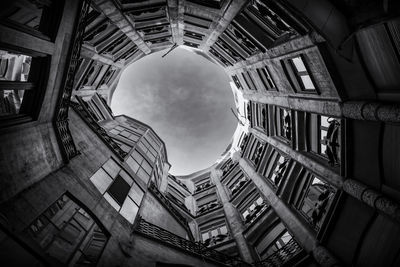 Low angle view of buildings against sky