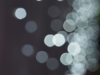 Close-up of defocused lights