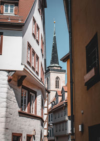 Low angle view of buildings against sky