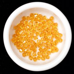 Close-up of food in bowl against black background