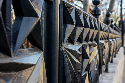 Close-up of metallic structure
