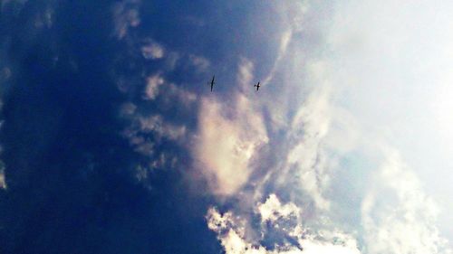 Low angle view of cloudy sky