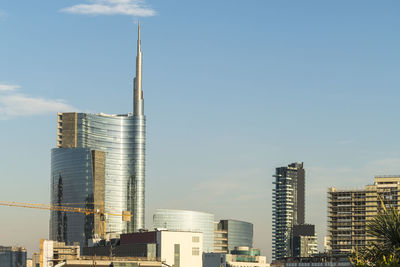 Porta garibaldi financial district business center with modern towers