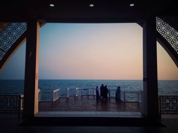 View of sea at sunset