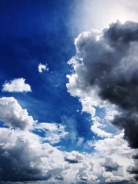 Low angle view of clouds in sky