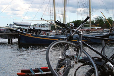 View of marina in harbor