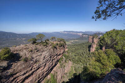 Scenic view of landscape against clear sky