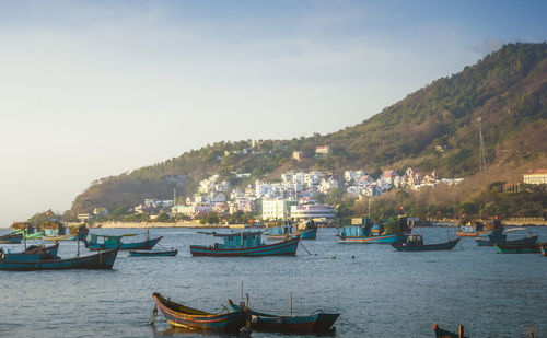 Boats in sea