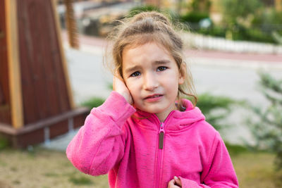 Portrait of cute girl