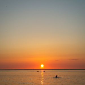 Sunset over calm sea