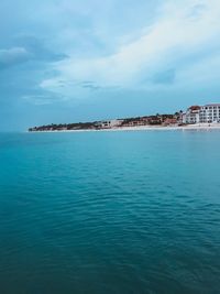 View of sea against cloudy sky