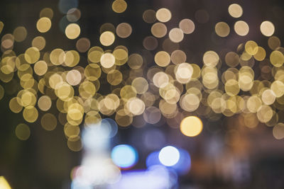 Defocused image of illuminated lights