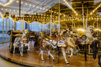 View of carousel at amusement park