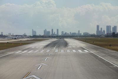 View of airport runway