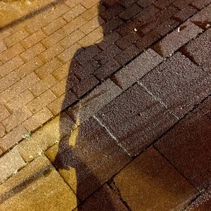 High angle view of footpath